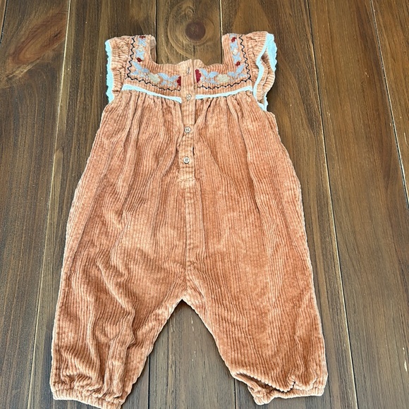 Zara Baby jumper corduroy 9-12 embroidered Thanksgiving Festive Holiday - Picture 4 of 4